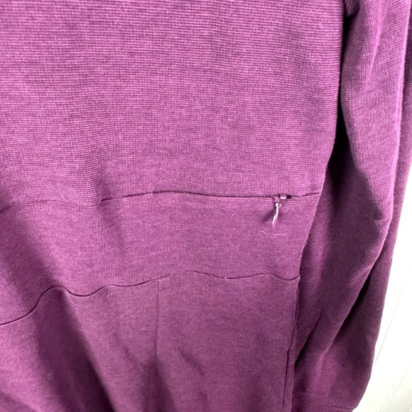 Toad & Co Purple V-neck dress Long sleeve Size Large - Picture 6 of 6